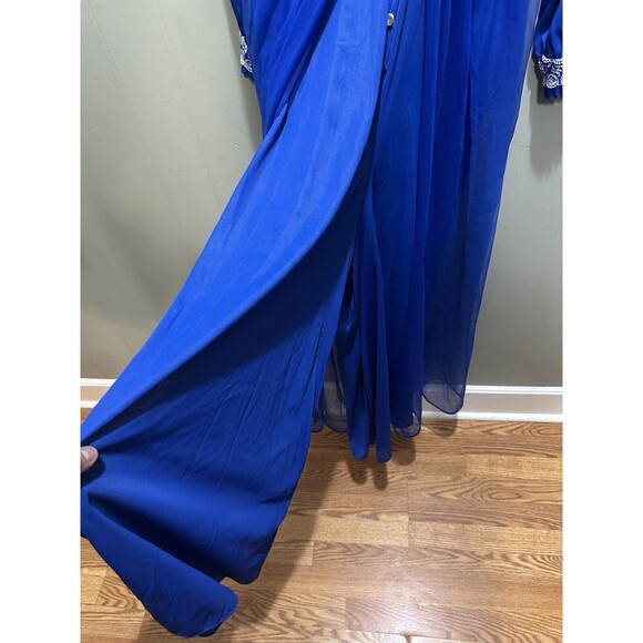 VTG 100% American Union Made ILGWU Embroidered Lace Ruffled Trim Romper Gown Med - Picture 8 of 10